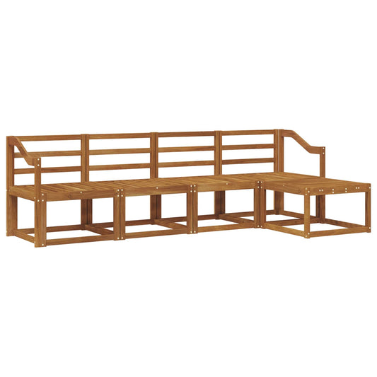 vidaXL Outdoor Sofa Set 5 pcs Natural Solid Acacia Wood