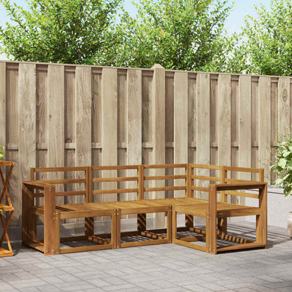 vidaXL Outdoor Sofa Set 4 pcs Natural Solid Acacia Wood