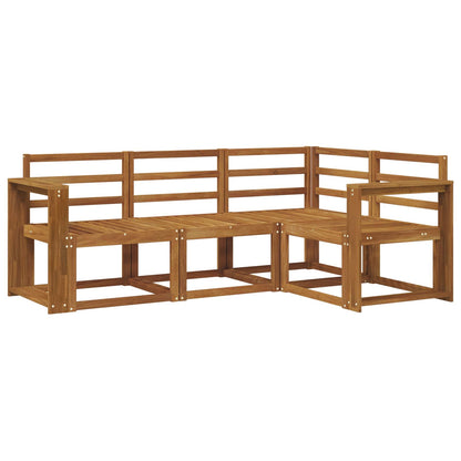 vidaXL Outdoor Sofa Set 4 pcs Natural Solid Acacia Wood