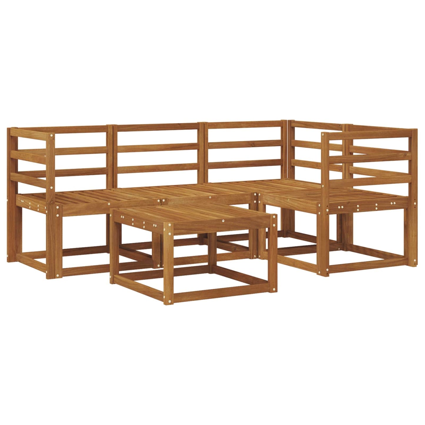 vidaXL Outdoor Sofa Set 5 pcs Natural Solid Acacia Wood