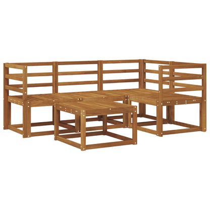vidaXL Outdoor Sofa Set 5 pcs Natural Solid Acacia Wood