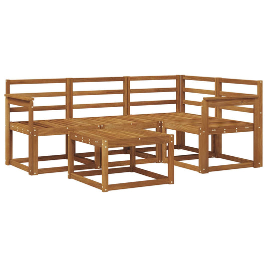 vidaXL Outdoor Sofa Set 5 pcs Natural Solid Acacia Wood