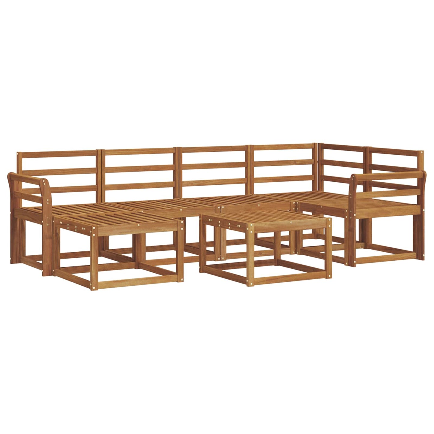vidaXL Outdoor Sofa Set 7 pcs Natural Solid Acacia Wood
