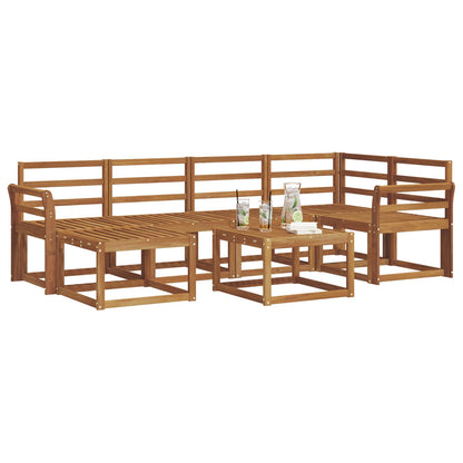 vidaXL Outdoor Sofa Set 7 pcs Natural Solid Acacia Wood
