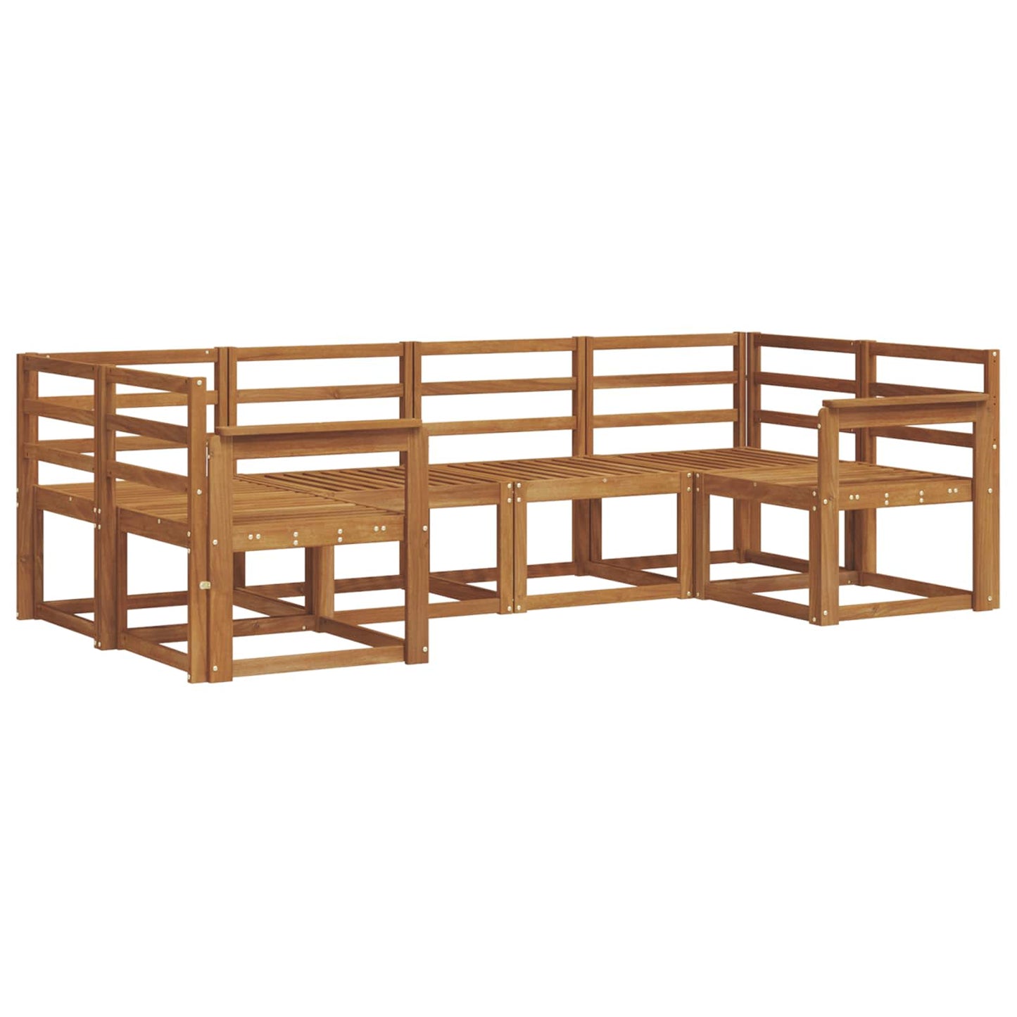 vidaXL Outdoor Sofa Set 6 pcs Natural Solid Acacia Wood