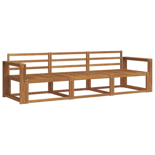 vidaXL Outdoor Sofa Set 3 pcs Natural Solid Acacia Wood