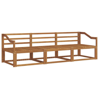 vidaXL Outdoor Sofa Set 3 pcs Natural Solid Acacia Wood