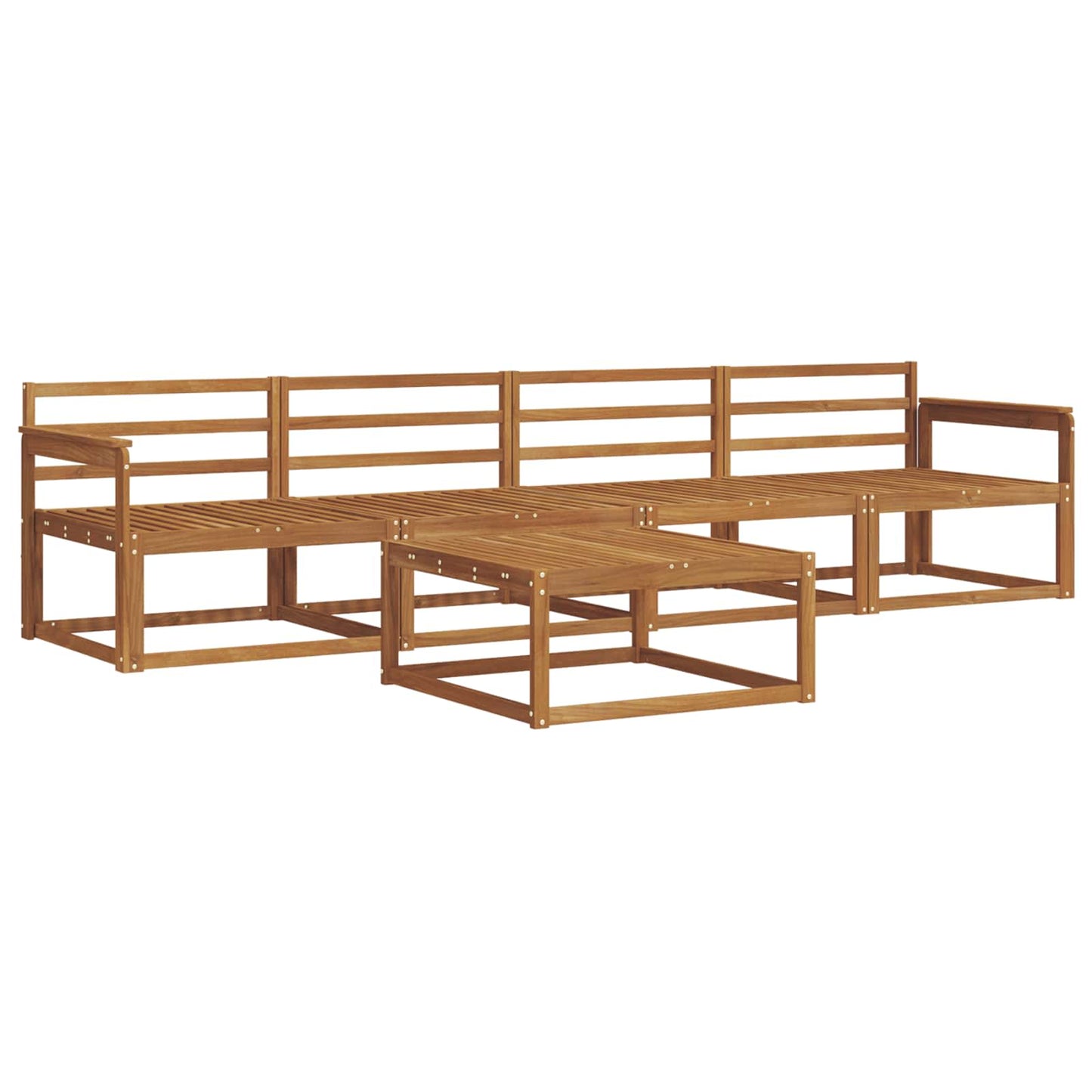 vidaXL Outdoor Sofa Set 5 pcs Natural Solid Acacia Wood
