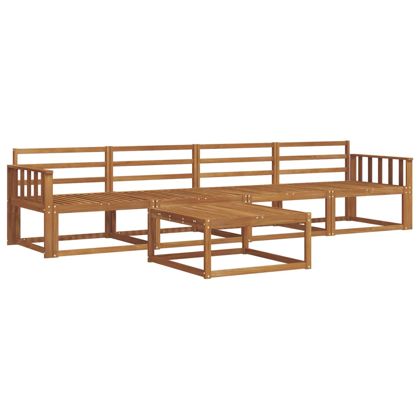 vidaXL Outdoor Sofa Set 5 pcs Natural Solid Acacia Wood