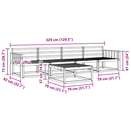 vidaXL Outdoor Sofa Set 5 pcs Natural Solid Acacia Wood
