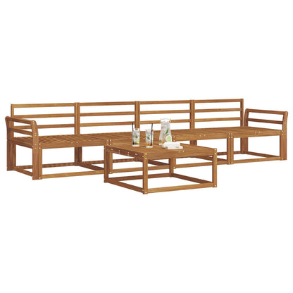 vidaXL Outdoor Sofa Set 5 pcs Natural Solid Acacia Wood