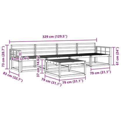 vidaXL Outdoor Sofa Set 5 pcs Natural Solid Acacia Wood