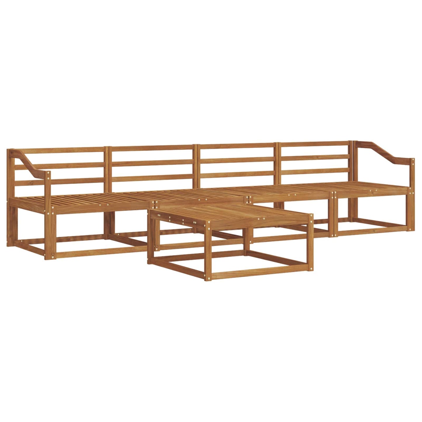 vidaXL Outdoor Sofa Set 5 pcs Natural Solid Acacia Wood