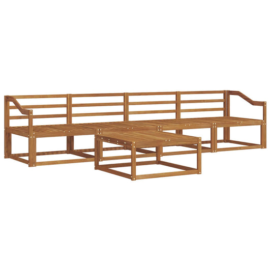 vidaXL Outdoor Sofa Set 5 pcs Natural Solid Acacia Wood