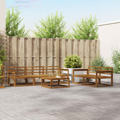vidaXL Outdoor Sofa Set 6 pcs Natural Solid Acacia Wood