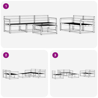 vidaXL Outdoor Sofa Set 6 pcs Natural Solid Acacia Wood