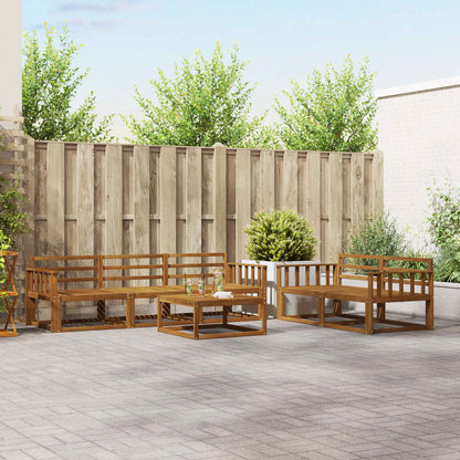 vidaXL Outdoor Sofa Set 6 pcs Natural Solid Acacia Wood