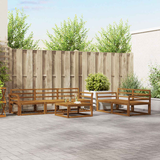 vidaXL Outdoor Sofa Set 6 pcs Natural Solid Acacia Wood