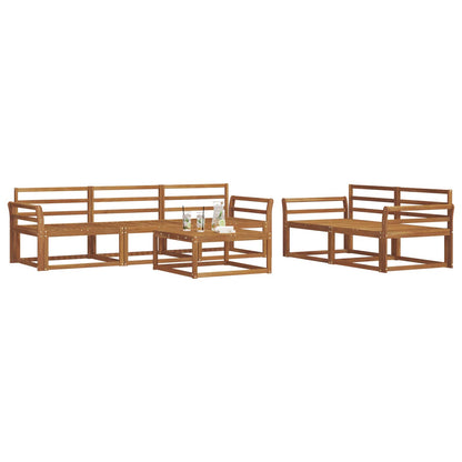 vidaXL Outdoor Sofa Set 6 pcs Natural Solid Acacia Wood