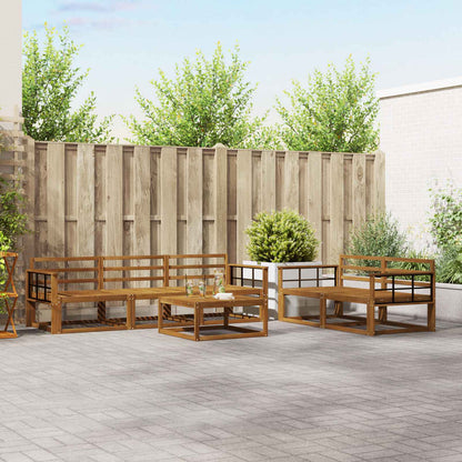 vidaXL Outdoor Sofa Set 6 pcs Natural Solid Acacia Wood