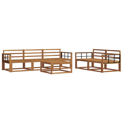 vidaXL Outdoor Sofa Set 6 pcs Natural Solid Acacia Wood