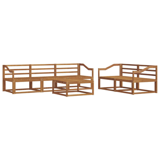 vidaXL Outdoor Sofa Set 6 pcs Natural Solid Acacia Wood