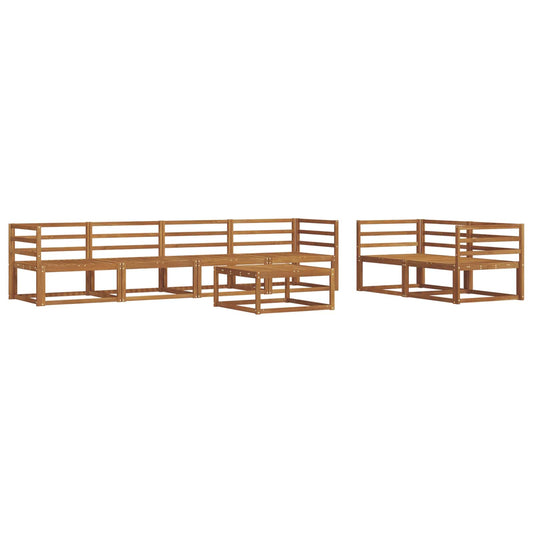 vidaXL Outdoor Sofa Set 7 pcs Natural Solid Acacia Wood