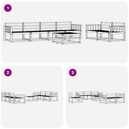 vidaXL Outdoor Sofa Set 7 pcs Natural Solid Acacia Wood