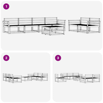 vidaXL Outdoor Sofa Set 7 pcs Natural Solid Acacia Wood