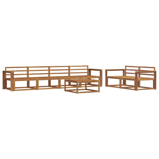 vidaXL Outdoor Sofa Set 7 pcs Natural Solid Acacia Wood