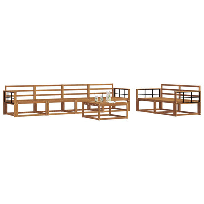 vidaXL Outdoor Sofa Set 7 pcs Natural Solid Acacia Wood