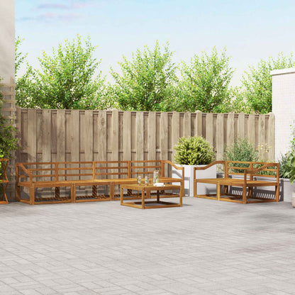 vidaXL Outdoor Sofa Set 7 pcs Natural Solid Acacia Wood