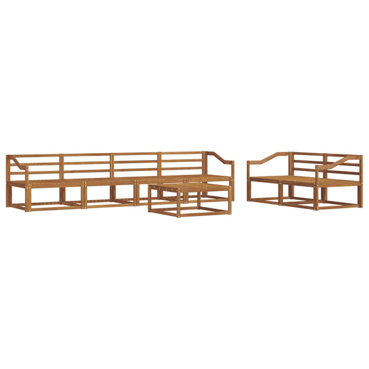 vidaXL Outdoor Sofa Set 7 pcs Natural Solid Acacia Wood