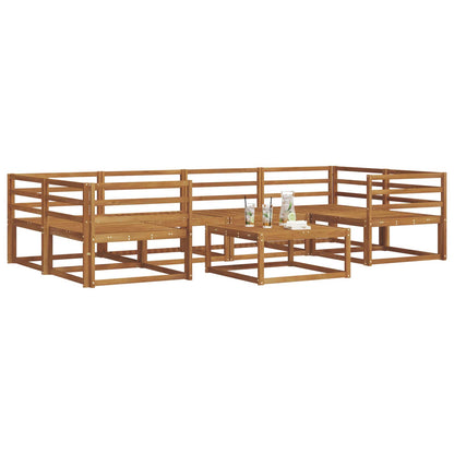 vidaXL Outdoor Sofa Set 7 pcs Natural Solid Acacia Wood