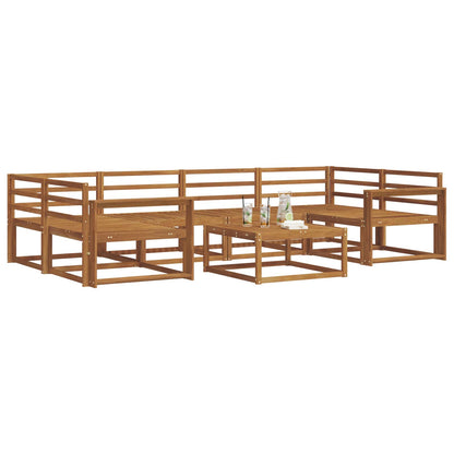 vidaXL Outdoor Sofa Set 7 pcs Natural Solid Acacia Wood