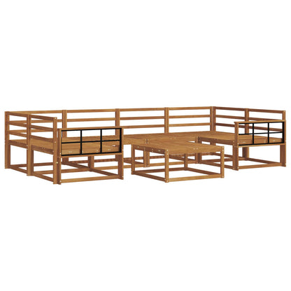 vidaXL Outdoor Sofa Set 7 pcs Natural Solid Acacia Wood
