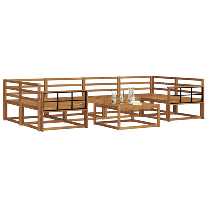 vidaXL Outdoor Sofa Set 7 pcs Natural Solid Acacia Wood