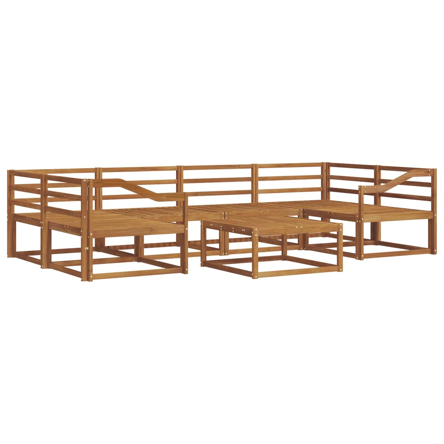 vidaXL Outdoor Sofa Set 7 pcs Natural Solid Acacia Wood