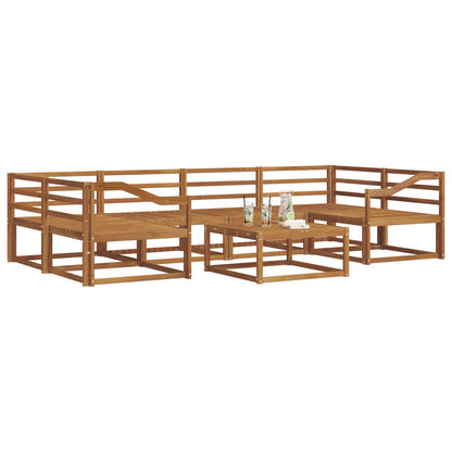 vidaXL Outdoor Sofa Set 7 pcs Natural Solid Acacia Wood