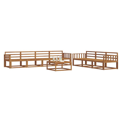vidaXL Outdoor Sofa Set 8 pcs Natural Solid Acacia Wood