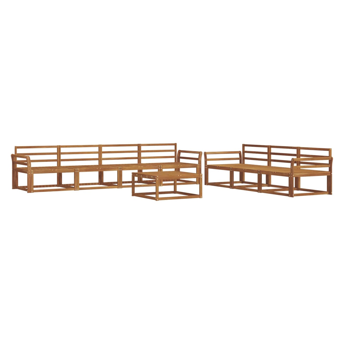 vidaXL Outdoor Sofa Set 8 pcs Natural Solid Acacia Wood