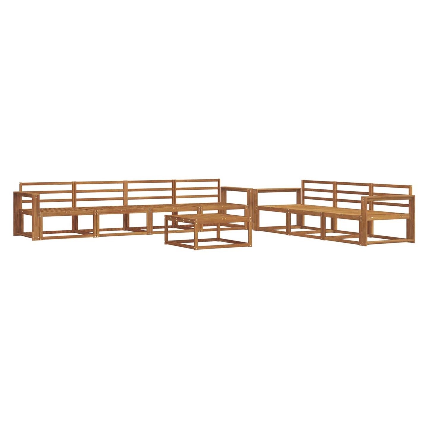 vidaXL Outdoor Sofa Set 8 pcs Natural Solid Acacia Wood