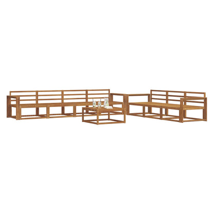 vidaXL Outdoor Sofa Set 8 pcs Natural Solid Acacia Wood