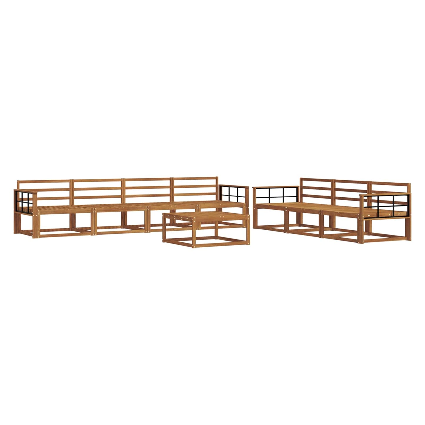 vidaXL Outdoor Sofa Set 8 pcs Natural Solid Acacia Wood