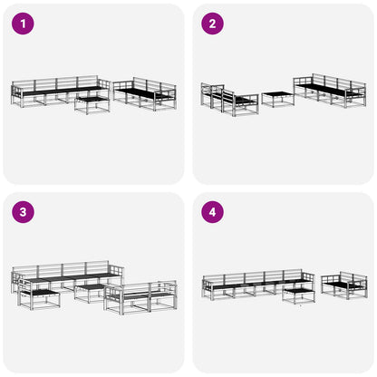 vidaXL Outdoor Sofa Set 8 pcs Natural Solid Acacia Wood