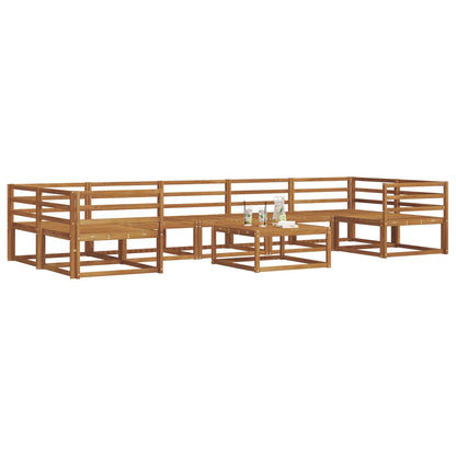 vidaXL Outdoor Sofa Set 8 pcs Natural Solid Acacia Wood