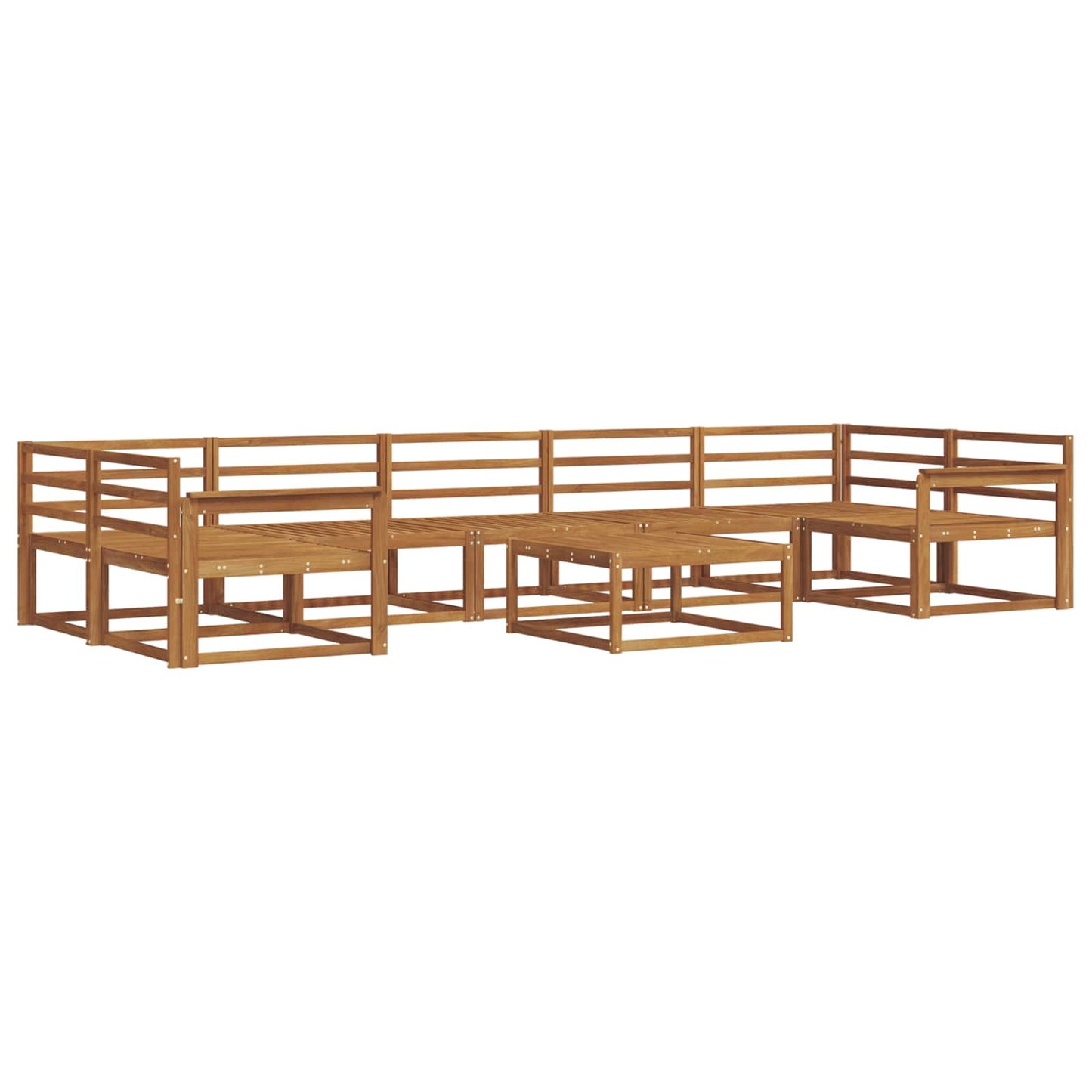 vidaXL Outdoor Sofa Set 8 pcs Natural Solid Acacia Wood