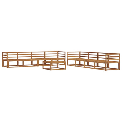 vidaXL Outdoor Sofa Set 9 pcs Natural Solid Acacia Wood