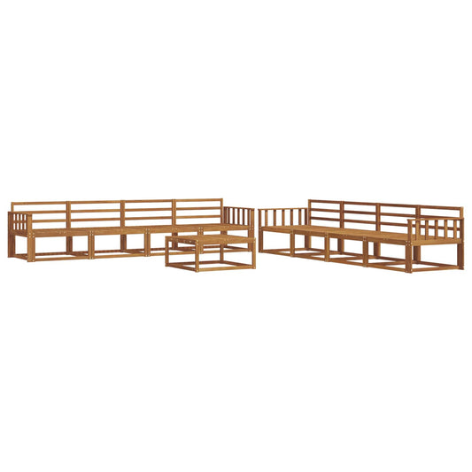 vidaXL Outdoor Sofa Set 9 pcs Natural Solid Acacia Wood