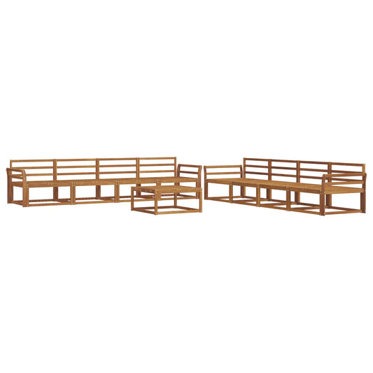 vidaXL Outdoor Sofa Set 9 pcs Natural Solid Acacia Wood